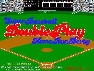 Super Baseball Double Play Home Run Derby Title Screen